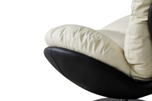 Modern Black & White Swivel Chair