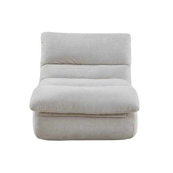 Minimalist Armless Lounge Chair in Light Beige (test)