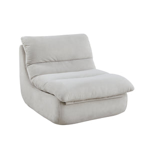 Minimalist Armless Lounge Chair in Light Beige (test)