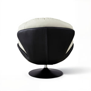 Modern Black & White Swivel Chair