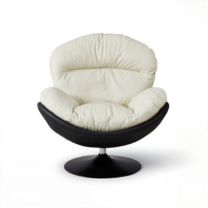 Modern Black & White Swivel Chair